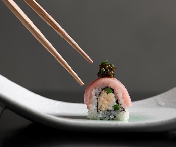 Sushi at Sokyo's omakase experience