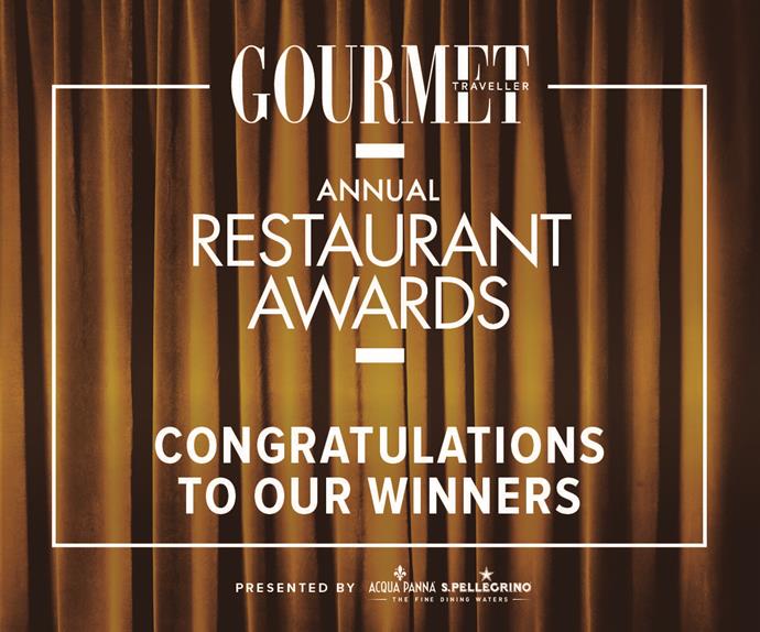 Gourmet Traveller Annual Restaurant Awards winners