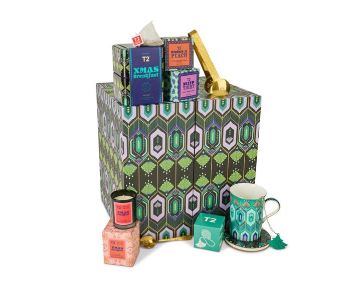 **[The Tea Party Extravaganza luxury advent calendar, $350, T2](https://t.cfjump.com/42132/t/47770?Url=https%3A%2F%2Fwww.t2tea.com%2Fen%2Fau%2Fthe-tea-party-extravaganza-luxury-advent-calendar-T145AK798.html&UniqueId=gt|target="_blank"|rel="nofollow")**

Tea parties can abound in December thanks to this T2 advent calendar that, with fine bone china mugs, infusers, candles, sustainably sourced tea and more, boasts all the makings of a luxe tea soirée.
<br><br>
**[SHOP NOW](https://t.cfjump.com/42132/t/47770?Url=https%3A%2F%2Fwww.t2tea.com%2Fen%2Fau%2Fthe-tea-party-extravaganza-luxury-advent-calendar-T145AK798.html&UniqueId=gt|target="_blank"|rel="nofollow")**