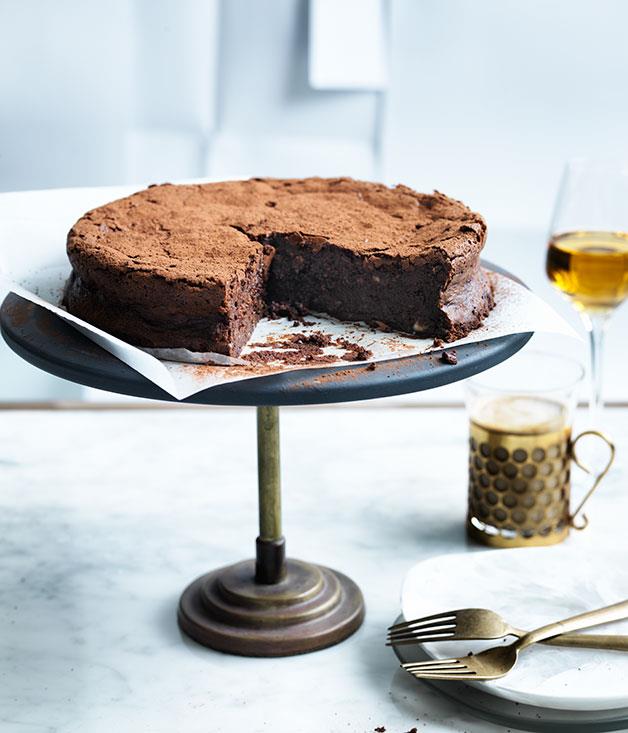 **[Flourless chocolate, hazelnut and buttermilk cake](https://www.gourmettraveller.com.au/recipes/browse-all/flourless-chocolate-hazelnut-and-buttermilk-cake-12475|target="_blank")**