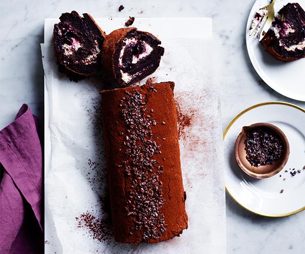 **[Flour & Stone's blackberry and chocolate meringue roulade](https://www.gourmettraveller.com.au/recipes/chefs-recipes/blackberry-chocolate-meringue-roulade-16889|target="_blank")**