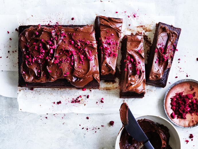 **[Chocolate and buttermilk slab cake](https://www.gourmettraveller.com.au/recipes/browse-all/chocolate-and-buttermilk-slab-cake-15934|target="_blank")**