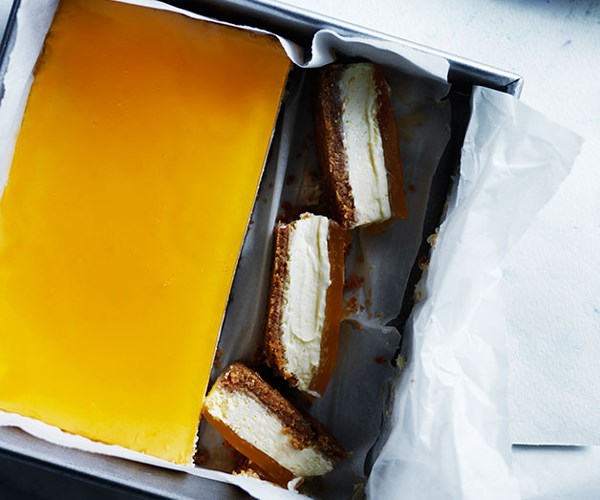 **[Lemon cheesecake slice with citrus jelly](https://www.gourmettraveller.com.au/recipes/browse-all/lemon-cheesecake-slice-with-citrus-jelly-12248|target="_blank"|rel="nofollow")**