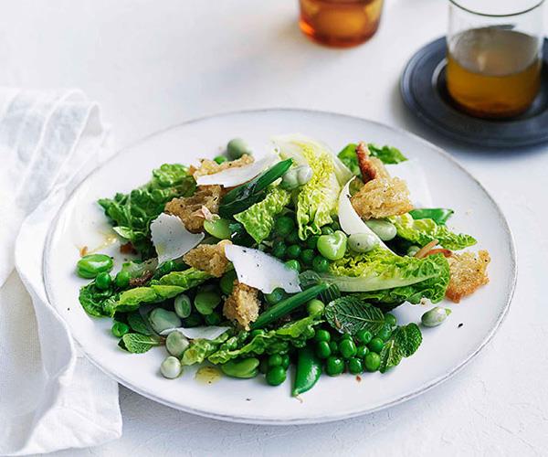 **[Pea, broad bean and torn bread salad](https://www.gourmettraveller.com.au/recipes/fast-recipes/pea-broad-bean-and-torn-bread-salad-13080|target="_blank"|rel="nofollow")**