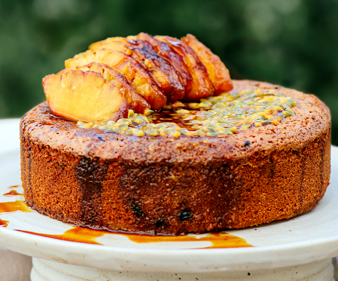 **[Gluten-free passionfruit and almond cake with honey-roasted pineapple by Frida's Field](https://www.gourmettraveller.com.au/recipes/chefs-recipes/passionfruit-cake-19429|target="_blank"|rel="nofollow")**