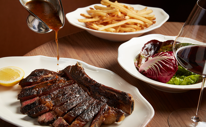 Reine and La Rue restaurant, Melbourne review. Photo of steak frites